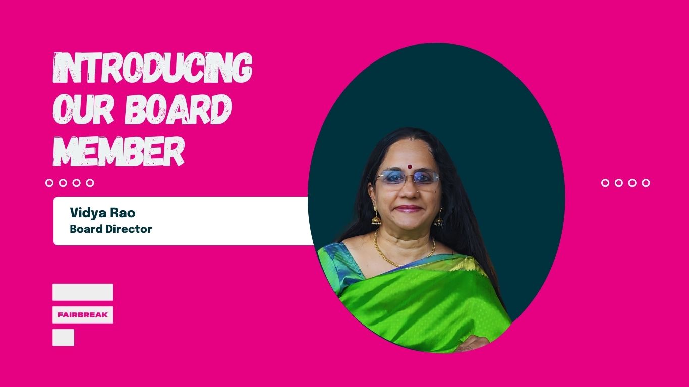 Vidya Rao Joins the FairBreak Board of Directors